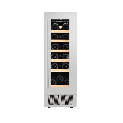 China Full Glass or SS JC-58A Black OEM 19 Bottles Compressor Mini Bar Wine Fridge Mini Wine Cooler Refrigerator Luxury Bodega for sale