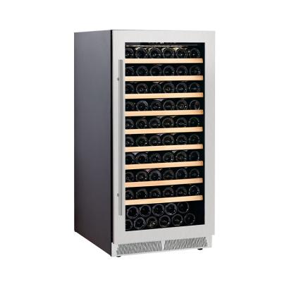 China Black Wood Full Glass Fridge Or S/S Refrigerator Cooler Cellar Bar Freezer for sale