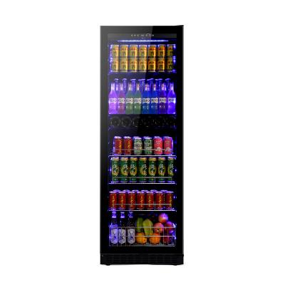 China Full Black Glass Glass Top Door Refrigerator Or S/S Table Glass Hotel Fridge Drinks Fridge for sale