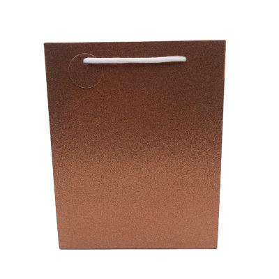 China Recyclable Custom Paper Glitter Gift Bags With Ribbon Handles Manufacturer Professional Christmas Paper Bag for sale