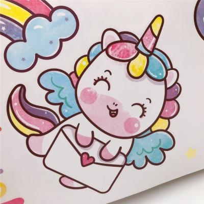 China High Quality Eco-friendly Cute Stickers Fashion Cartoon PVC Fresh Waterproof Funny Graffiti Wall Sticker for sale