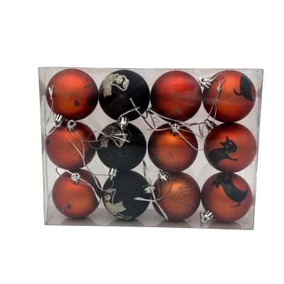 China 2022 Recyclable High Quality Popular Selling Eco-friendly Xmas Christmas Balls Black And Red Decoration Ornaments 4-8cm for sale