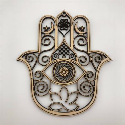 China Europe High Quality New Arrive Best Selling Fretwork Laser Cutting Unfinished Wood Carving Slices for sale