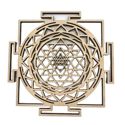 China Europe New Arrive Fashion Decorations Sacred Geometry Wall Art Meditation Wall Decorate Wooden Crafts for sale