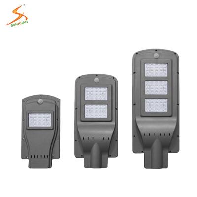 China High Lumen 3535 Solar Outdoor Lamp IP65 Waterproof  All In One Solar Panel Led Street Light 20W 40W 60W for sale