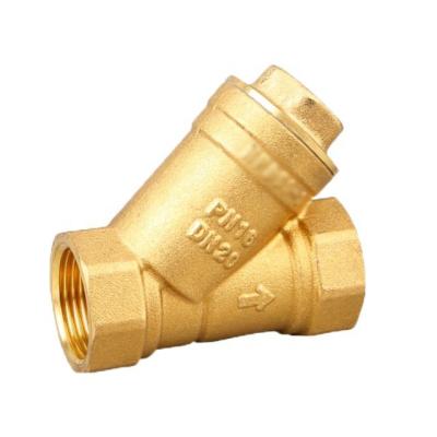 China Puxe o tipo de bronze manual filtro da linha fêmea Y do punho da válvula Y do filtro de /Brass da válvula de verificação do filtro à venda