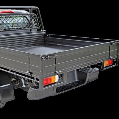 China Aluminum Fox Cover Industry Customized Alloy Tray Powder Coating Black Aluminum Ute Tray for Ford Ranger Extra Cab for sale