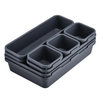 China Wholesale Viable Combination 8 Piece Plastic Material Storage Box Sundries Storage Set for sale