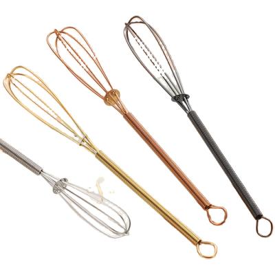 China Mini Whisk Factory Wholesale Manual Viable Spring 304 Stainless Steel Mini Whisk Egg Beater for sale