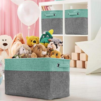 China Viable Storage Basket Collapsible Home Storage Box Cube Handles Cloth Storage Box Organizer Collapsible Drawers For Home for sale