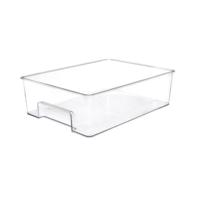 China Multifunctional Kitchen Storage Containers Fridge Organizer Food Fridge Plastic Clear Stackable Bins For Different Places for sale