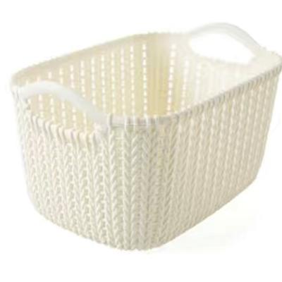 China Universal Clothing Organizer Storage Container Address Sundries Rattan Plastic Bins pp Storage Boxes Rattan Basket for sale