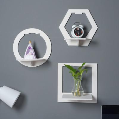 China Modern best selling set of 3 pieces of various shapes on the wall shelf storage on the wall to save space for sale