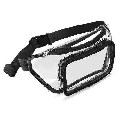 China Fashion Hot Selling Waist Bag Clear Waterproof Chest Bag With PVC Adjustable Transparent Sports Belt Pocket Outdoor Storage Bag for sale