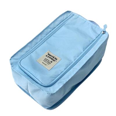 China Hot sale fashion colorful oxford bags portable multi-layer shoe bag hang travel shoe storage bag waterproof sports shoe orangnize for sale