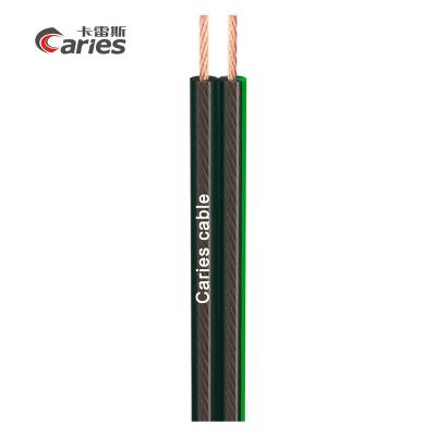 China Hot Sale 1x2x2.50 mm2 Speaker Black High End Transparent Speaker Audio Cable for sale