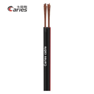 China Good Quality Speaker Factory Directly 1x2x0.75mm2 Black Oxygen Free Copper Speaker Wire for sale