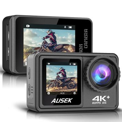 China Recording function newcomer! 100% Waterproof Real 4K 60fps Dual Screen Sports dv 4K EIS Action Anti Shaking Camera for sale