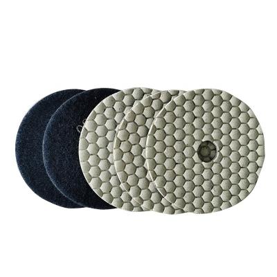 China 4 Inch/100mm Diamond Dry Working Dry Polishing Pad For Polishing Granite for sale