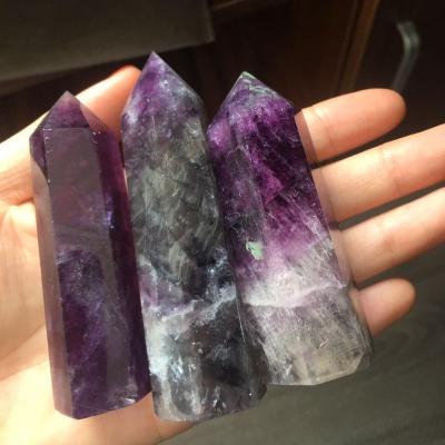 China Wholesale High Quality Rainbow Fluorite Magic Wands China Quartz Crystal Point For Home Decor for sale