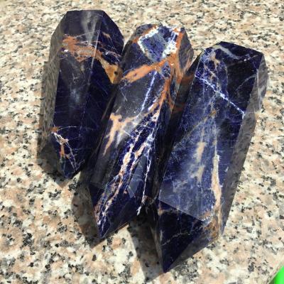 China China wholesale natural unique healing sodalite polished crystal magic wands for feng shui for sale