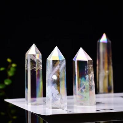 China Function Angel Aura Clear Quartz Crystal Healing Points New Arrival From China for sale