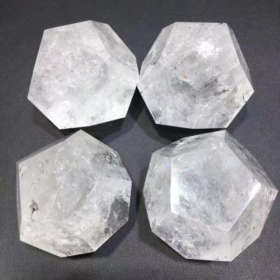 China China wholesale clear natural polyhedront gemstone clear quartz for home decor for sale