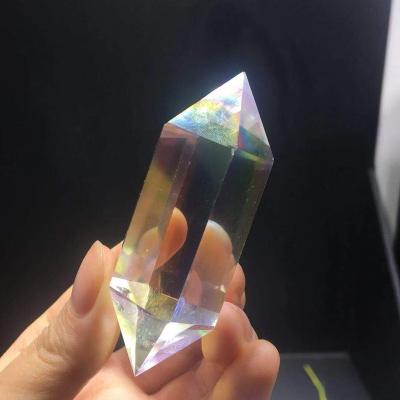 China Wholesale China Angel Aura Quartz Double Point Crystal Healing Stone Natural For Reiki Mind for sale