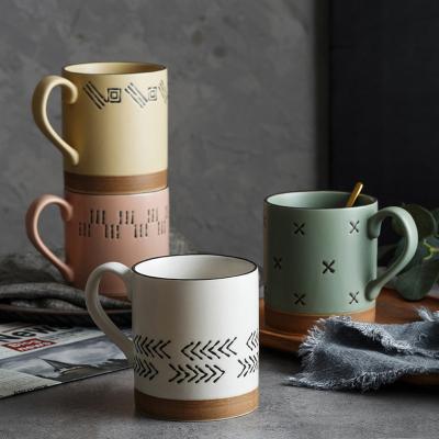 China Wholesale Cute Style Good Quality Viable Colorful Colors Customize White White Mugs Ceramic Mug Coffee Mug for sale