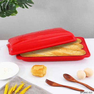 China Viable French Baguette Pan Mold Porcelain Non-Stick Baguette Tray Bread Baking Dishes and Pans for sale