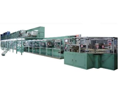 China High Speed ​​Automatic Servo Type Baby Huggies Pampers Factory Full Diaper Material Production Disposable Diaper Line Making Machine Price for sale