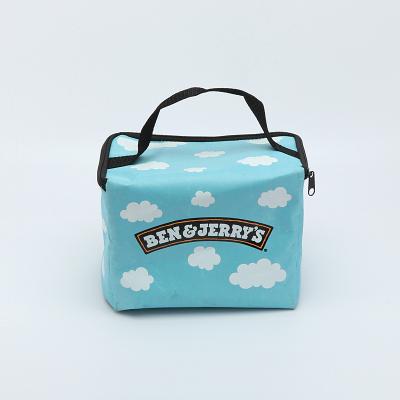 China High Quality Custom Handled Printed Reusable Oxford Polyester Thermal Insulated Cooler Bag Lunch Bag for sale