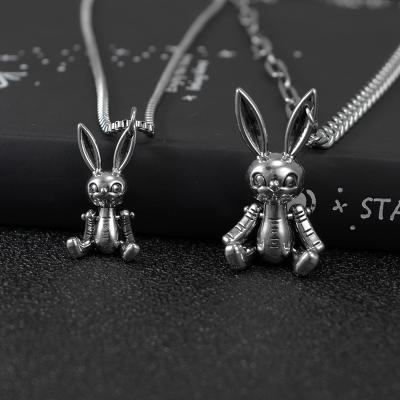 China FASHIONABLE Rabbit Necklaces Easter Necklaces Mens Jewelry Easter Gifts Stainless Steel Wholesales Pendant Necklaces for sale