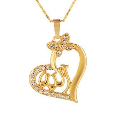 China FASHIONABLE Exquisite Heart Shaped Butterfly Pendant Diamond Necklace Women Jewelry Gifts Easter Jewelry for sale