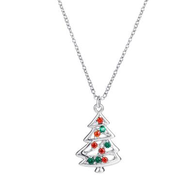 China Cute Shiny Chrismas Gift Zircon Snowman and Cute Chrismas Tree Pendants for sale