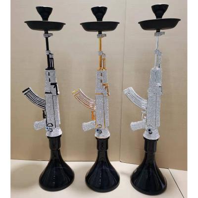 China Shisha Narguile Narguile Narguile Gun Shape Hookah Shisha AK47 Diamonds Hookah Arabic Smoking Shesha for sale