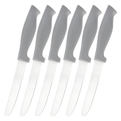 China Hot Sale Kitchen Cutting Foods Serrated Steak Knife Set Stainless Steel Blade With PP Handle Table Knife for sale