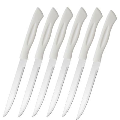 China Kitchen Cutting Real Foods Maker Steak Knife Set In PP Handle for sale