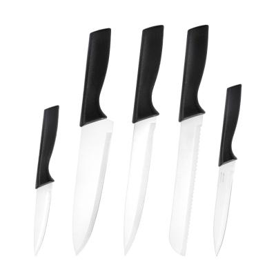 China Hot Sale Knife Set 5 Pcs Knife Set Kitchen Cooking Cutting Foods Stainless Steel Blade With PP Handle for sale