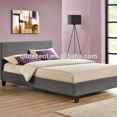 China Soft Turkish High End Double Bed Bedroom Fashion Furniture Wooden Fabric Bed Designs for sale