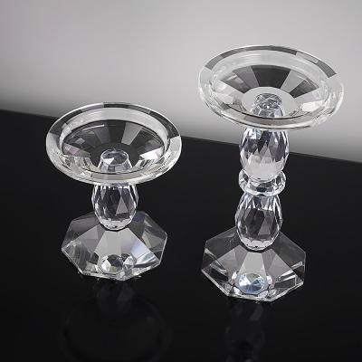 China Glass Tealight Holders Globe Candlelight Supply Long Stem Romantic Clear Clear Glass Tealight Candle Holder For Home Decor Hoe for sale