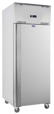 China Single Door Stainless Steel Upright Refrigerator R134a High Density Insulation Body for sale