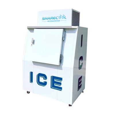 China Slanted Solid Door Bagged Ice Merchandiser for sale