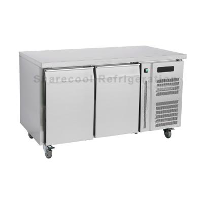 China Europe Standard 2 Door Undercounter Chiller AISI 304 Stainless Steel for sale