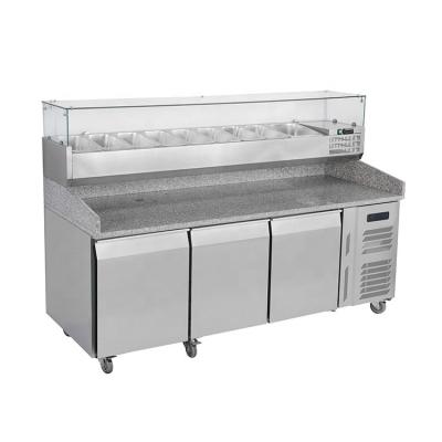 China 580L Commercial Pizza Prep Fridge 2025x800x1420mm Secop Compressor for sale