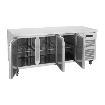 Chine 400L congélateur d'Undercounter de porte du réfrigérateur 3 de l'acier inoxydable Undercounter pour l'hôtel à vendre