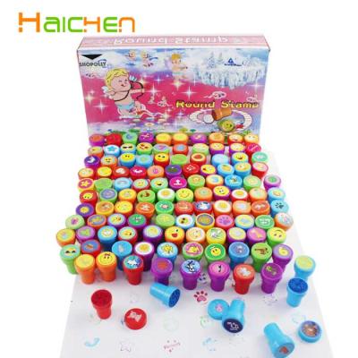 China Eco-friendly Custom Plastic Stamp Set Kids Round Stamp Children Toy Stamp Set for sale