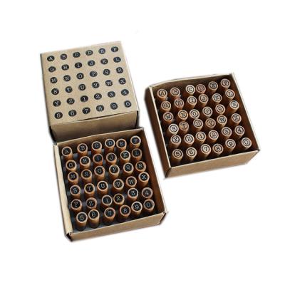 China Retro Cylinder Wooden Stamp Set English Letter Stamp for sale