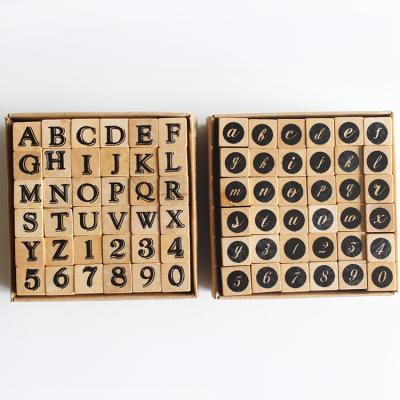 China Wooden Letter Kit Custom Retro Wooden Stamp Set for sale