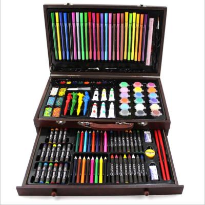 China Multi-Purpose 130 215-Piece Art Brush Drawing Kids Pencil Painting Wood Art Sketch Drawing Set for sale